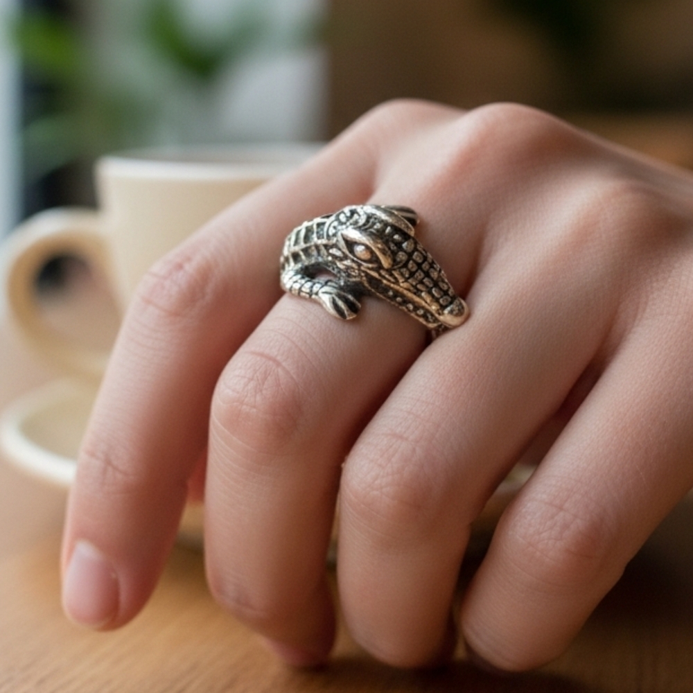 Sterling Silver Alligator Ring! - image 5